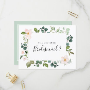 Greenere , blir du mitt Bridesmaid-kort Inbjudan Vykort