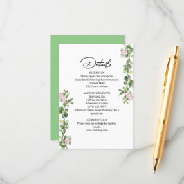 Greeneri Elegant och vacker Blommigt Bröllop Tilläggskort