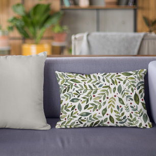 Greenerska vattenfärgen säsong grenar och bär prydnadskudde