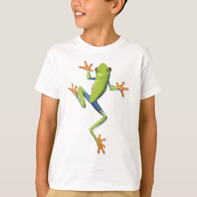 Greenery Amphibian Träd-Frog T-Shirt (Framsida)