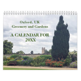 Greenery and Gardens in Oxford, UK Calendar 2025 Kalender
