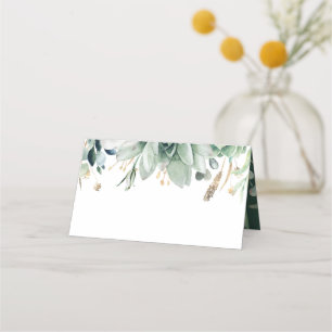 Greenery and Guld Elegant Garden Wedding Placeringskort