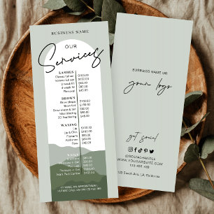 Greenery Arch Boho Elegant Logotyp Beauty Pris Lis Reklamkort
