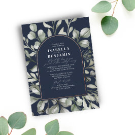 Greenery Arch Eucalyptus Navy Bröllop Ro Guld