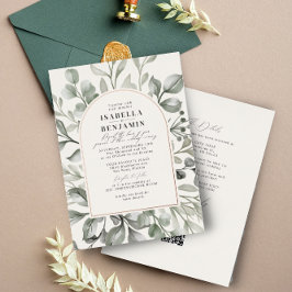 Greenery Arch Ivory OSA QR-koden Bröllop Ro Guld