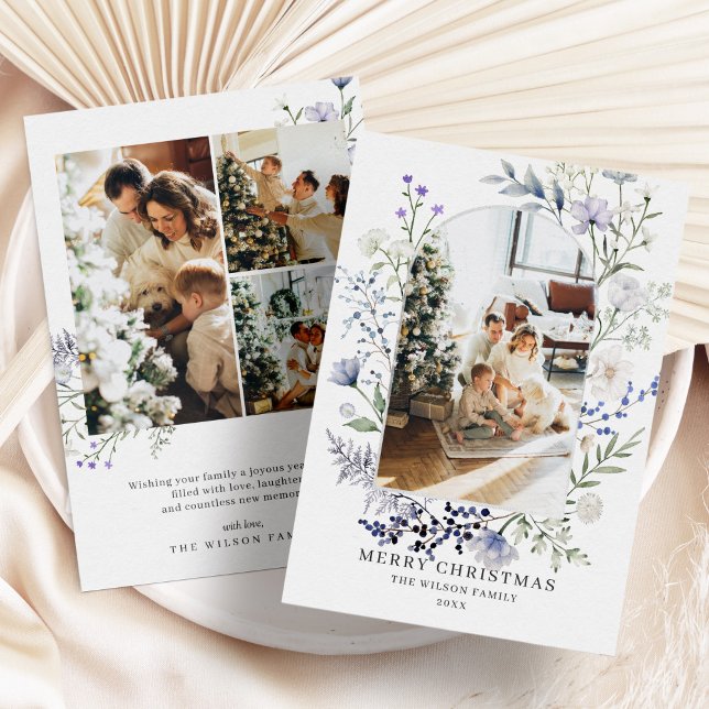 Greenery Arch Modern Photo jul Julkort (Skapare uppladdad)