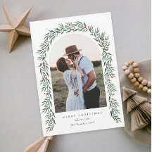 Greenery Arch Modern Script Photo Jul