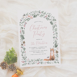 Greenery Arch Watercolor Woodland Party Inbjudningar