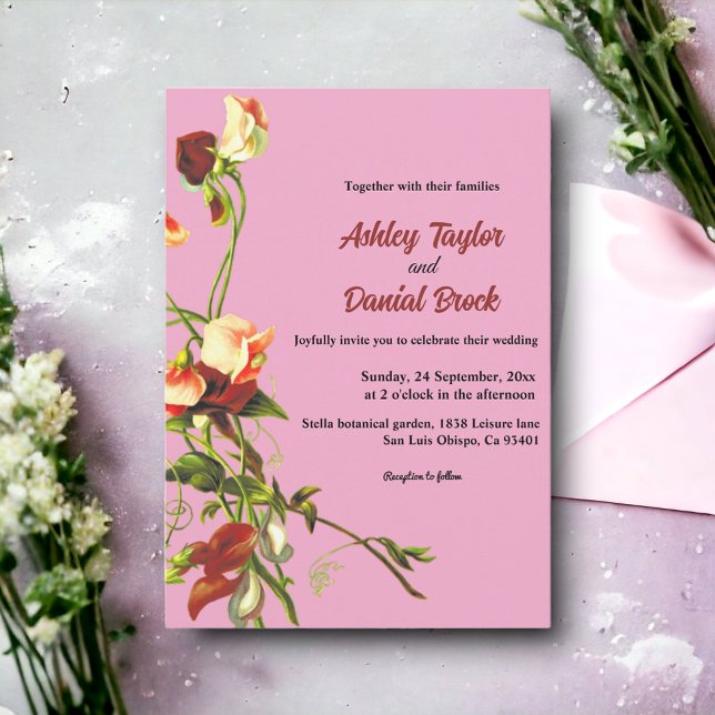  Greenery Autumn Ro Fall Blommigt Bröllop Inbjudningar (Skapare uppladdad)