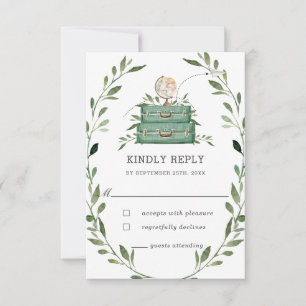 Greenery Äventyr Baby Shower Äventyr Reply OSA Kort