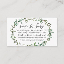 Greenery Baby Shower Bokar för Baby, Bok i Lieu Tilläggskort
