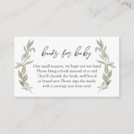 Greenery Baby Shower Bokar för Baby, Bok i Lieu Tilläggskort