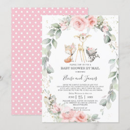 Greenery Baby Shower by Mail Woodland  Blommigt Inbjudningar