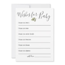 Greenery Baby Shower Önskemål för Baby