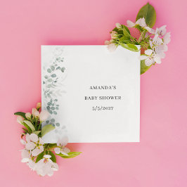 Greenery Baby Shower Pappersservett