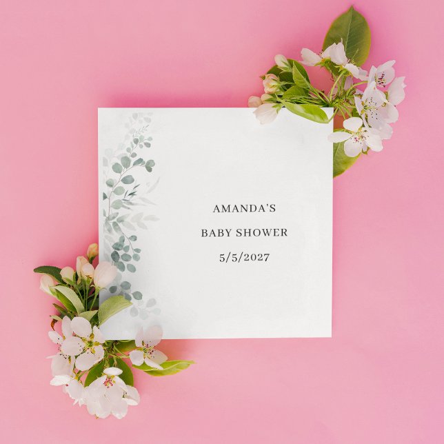 Greenery Baby Shower Pappersservett (Skapare uppladdad)