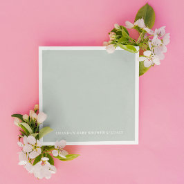 Greenery Baby Shower Pappersservett