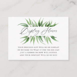 Greenery Baby Shower Visning Shower Tilläggskort