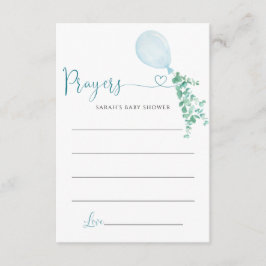 Greenery Balloon Prayers for Baby Tilläggskort