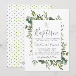Greenery Baptism-inbjudan Inbjudningar
