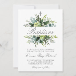 Greenery Baptism-inbjudan Inbjudningar