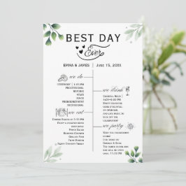 Greenery Bästa dagen någonsin-programinbjudan Program