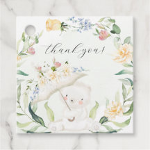 Greenery Bear Gender Neutral Gult Baby Shower