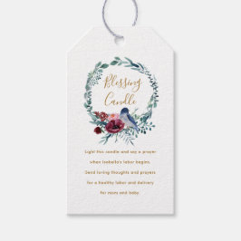 Greenery Bird Christian Blessing Candle Prayer Presentetikett