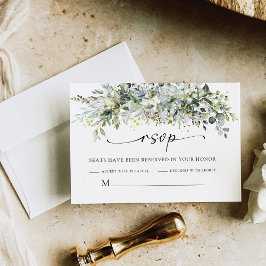 Greenery Blommigt Bröllop Ceremony OSA kort