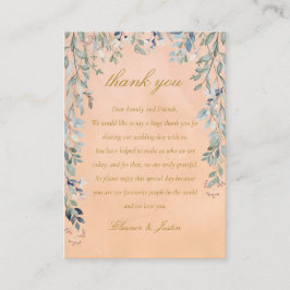 Greenery Blommigt Cascade Rustic Bröllop Tack Placeringskort