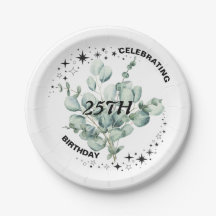 Greenery Blommigt Himlar Star Birthday Firation