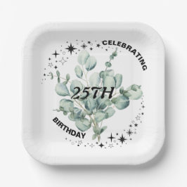 Greenery Blommigt Himlar Star Birthday Firation