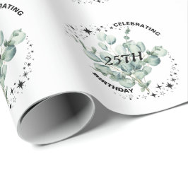 Greenery Blommigt Himlar Star Birthday Firation Presentpapper