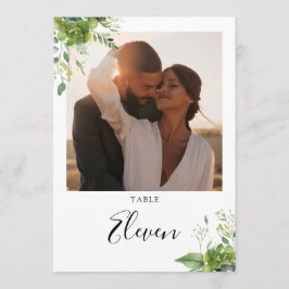 Greenery Blommigt Photo Bordsnummer