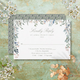 Greenery Blommigt WildblommSage Grönt Bröllop OSA Kort