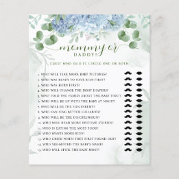 Greenery Blue hydrangea Mamma eller Baby Shower