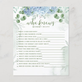 Greenery Blue hydrangea som känner Mamma Baby