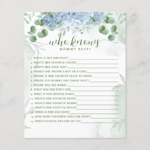 Greenery Blue hydrangea som känner Mamma Baby
