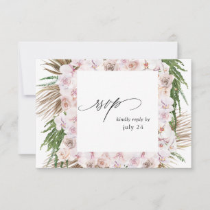 Greenery Boho Tropical Blommigt w Meal OSA kort 2