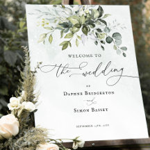 Greenery Boho Welcome Bröllop Sign
