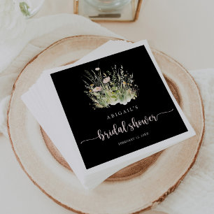 Greenery Boho WildblomBlack Möhippa Pappersservett