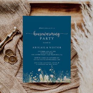 Greenery Boho Wildblomflottan Houseuppvärmning Par Inbjudningar