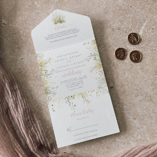 Greenery Boho Wildblomma Bröllop