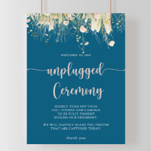 Greenery Boho Wildblommaren, utan pluggat Ceremony Poster