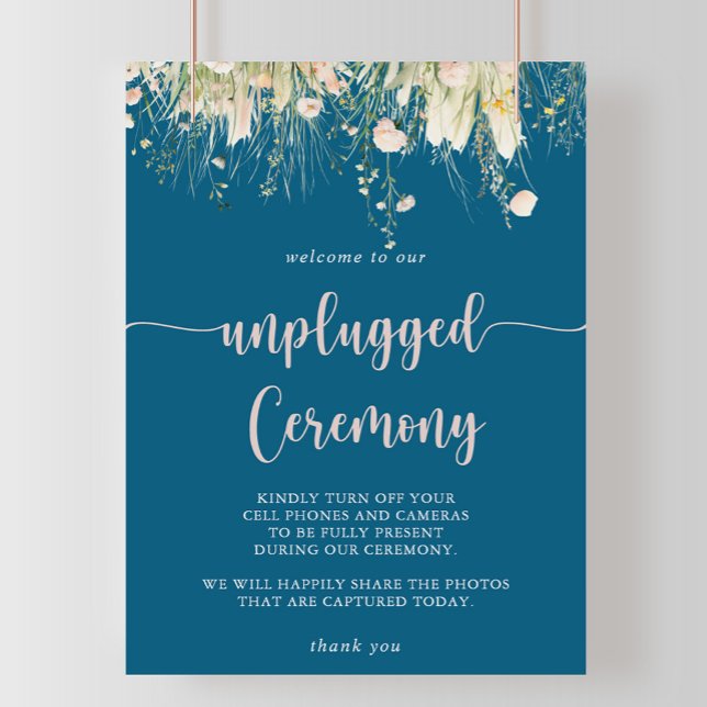 Greenery Boho Wildblommaren, utan pluggat Ceremony Poster (Skapare uppladdad)