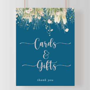 Greenery Boho Wildbloms flottkort och presentkort Poster