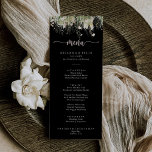 Greenery Boho Wildblomsmidmeny Meny<br><div class="desc">Det här gröna boho-menykortet för svartblomma är perfekt för ett bröllop. Utformningen har vattenfärgsrosa,  ,  gult och vita vilda blommor som ordnats i eleganter. Den här menyn kan användas för bröllopsmottagning,  repetitionsmiddag,  möhippa eller vad som helst.</div>