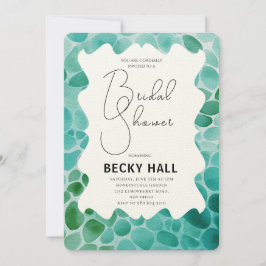 Greenery Border Bridal Shower Invitation Inbjudningar