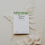 Greenery Botanical Foliage Bröllop Ord i Wisdom Rådkort<br><div class="desc">Detta gigantiska botaniska löv bröllop ord med visdomskort är perfekt för ett enkelt bröllop. Denna vackra vattenfärgsdesign har en botanisk grönt bladverk. De här korten är perfekter för bröllop,  möhippa,  babydusch,  studentfest och mycket mer. Anpassa korten med namn från bruden och brudgummen,  blivande föräldrar eller student.</div>