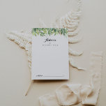 Greenery Botanical Foliage Calligraphy Bröllop Rådkort<br><div class="desc">Detta gigantiska botaniska fet klämjkort för bröllop är perfekt för ett enkelt bröllop. Denna vackra vattenfärgsdesign har en botanisk grönt bladverk. De här korten är perfekter för bröllop,  möhippa,  babydusch,  studentfest och mycket mer. Anpassa korten med namn från bruden och brudgummen,  blivande föräldrar eller student.</div>